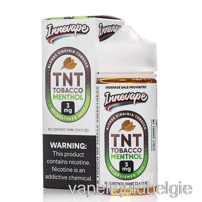 Vape België Tnt Tabak Menthol - Innevape E-liquids - 100ml 0mg